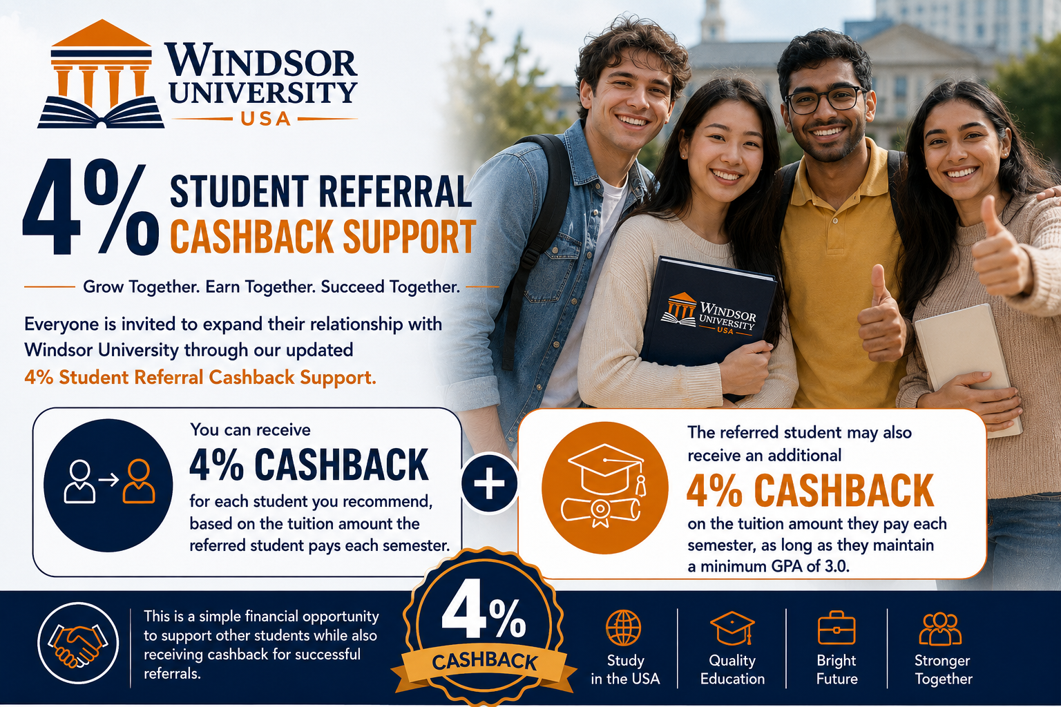 Student Referral Cashback Support
