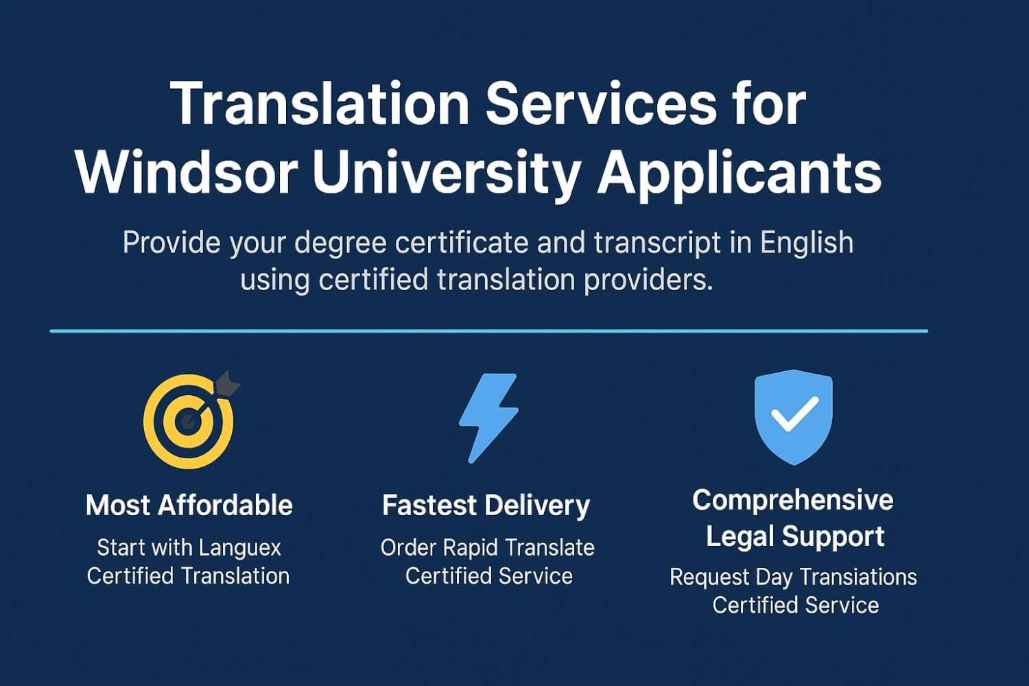 Certified Translation Services for Windsor University Applicants